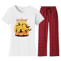 Happy Halloween Spooky Season Women's Flannel Pajama Set