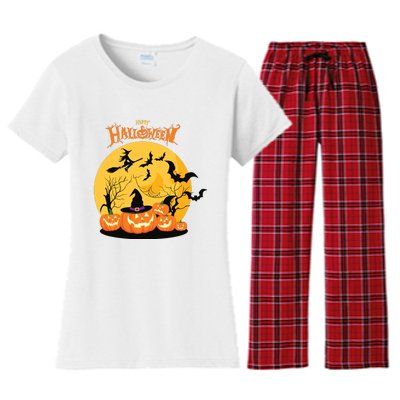 Happy Halloween Spooky Season Women's Flannel Pajama Set