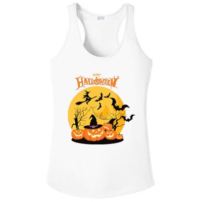 Happy Halloween Spooky Season Ladies PosiCharge Competitor Racerback Tank