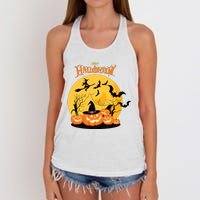 Happy Halloween Spooky Season Women's Knotted Racerback Tank