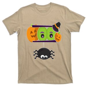 Happy Halloween Spooky Pumpkins Eyes Orange Pumpkin Spider T-Shirt