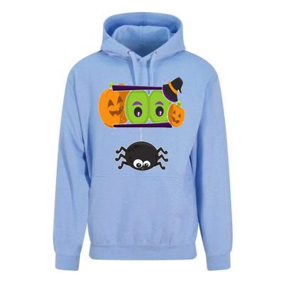 Happy Halloween Spooky Pumpkins Eyes Orange Pumpkin Spider Unisex Surf Hoodie