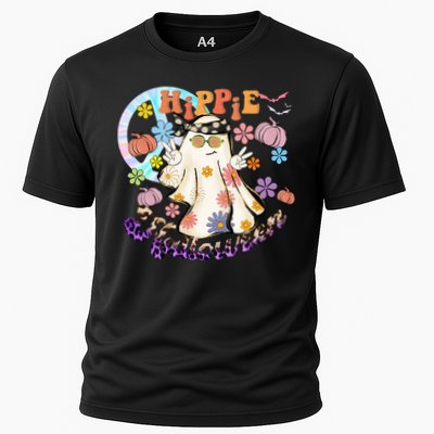 Hippie Halloween Spooky Floral Graphic Best Funny Halloween Shirts Performance Shirt
