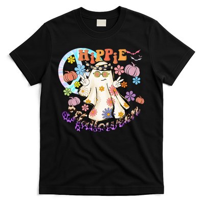 Hippie Halloween Spooky Floral Graphic Best Funny Halloween Shirts T-Shirt