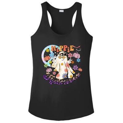 Hippie Halloween Spooky Floral Graphic Best Funny Halloween Shirts Ladies PosiCharge Competitor Racerback Tank