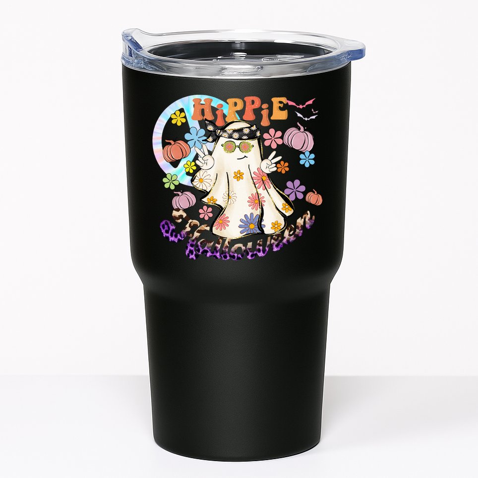 Hippie Halloween Spooky Floral Graphic Best Funny Halloween Shirts Tumbler