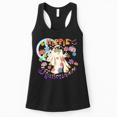 Hippie Halloween Spooky Floral Graphic Best Funny Halloween Shirts Womens Tank Top