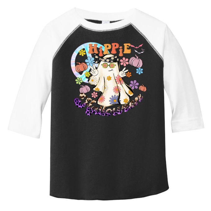 Hippie Halloween Spooky Floral Graphic Best Funny Halloween Shirts Toddler Fine Jersey T-Shirt