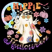Hippie Halloween Spooky Floral Graphic Best Funny Halloween Shirts Toddler Fine Jersey T-Shirt