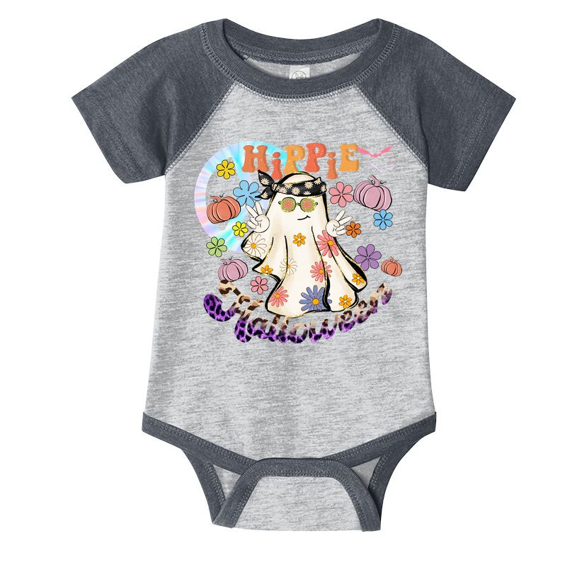 Hippie Halloween Spooky Floral Graphic Best Funny Halloween Shirts Infant Baby Jersey Bodysuit