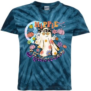 Hippie Halloween Spooky Floral Graphic Best Funny Halloween Shirts Kids Tie-Dye T-Shirt