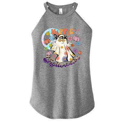 Hippie Halloween Spooky Floral Graphic Best Funny Halloween Shirts Women's Perfect Tri Rocker Tank