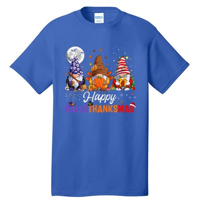 Happy Hallothanksmas Sloth Xmas Thanksgiving Halloween  Tall T-Shirt