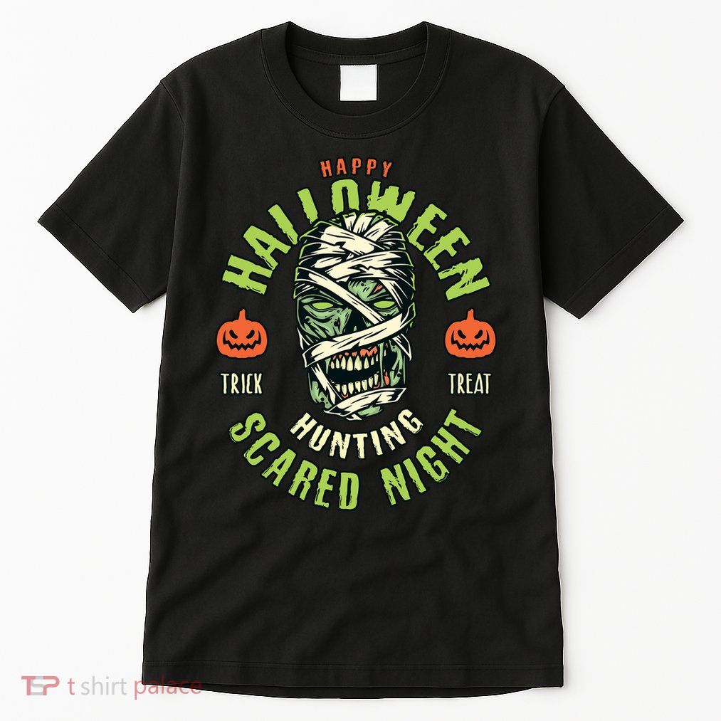 Happy Halloween Scared Night Mummy Tall T-Shirt