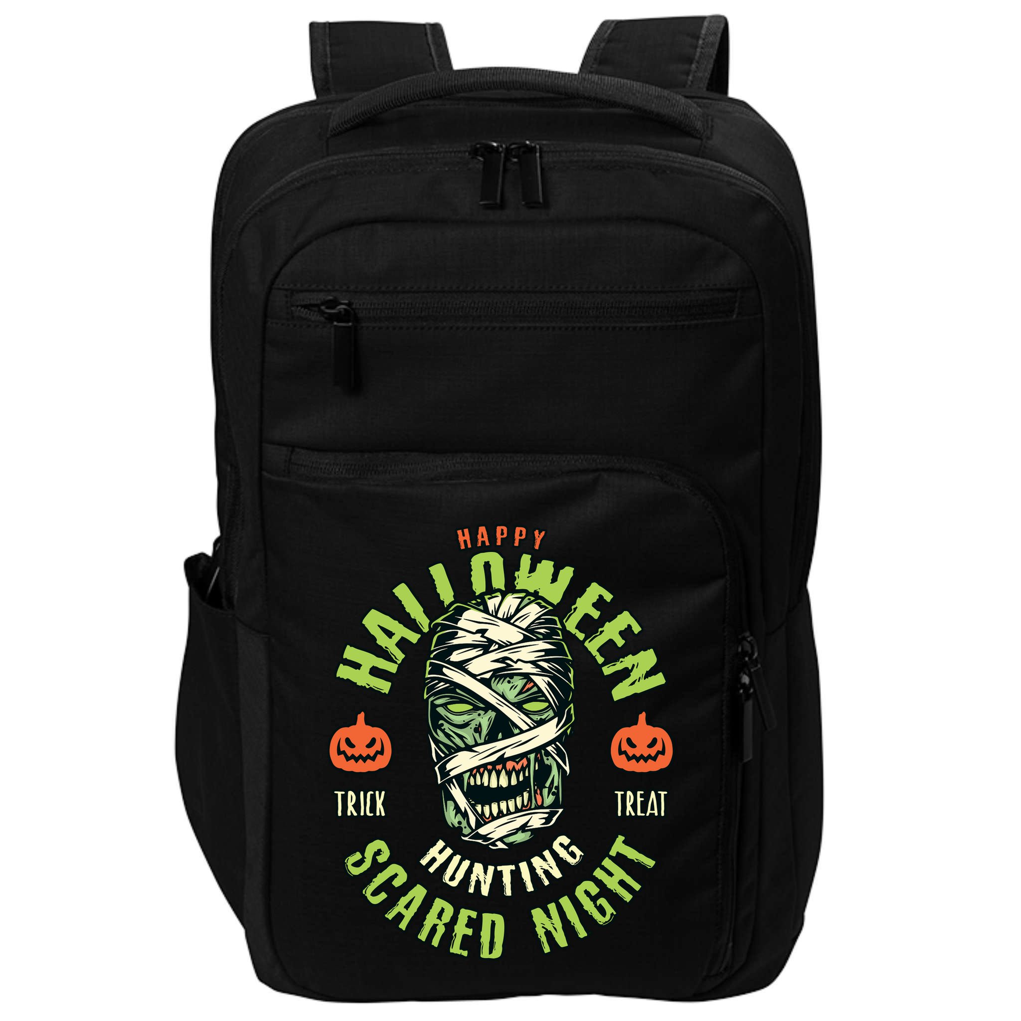 Happy Halloween Scared Night Mummy Impact Tech Backpack