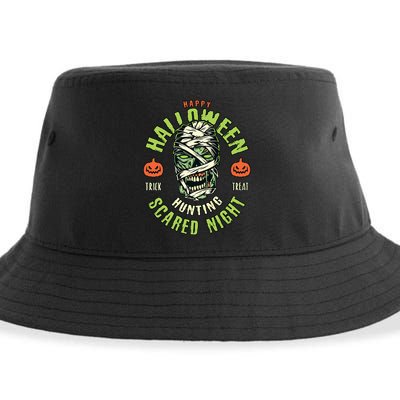 Happy Halloween Scared Night Mummy Sustainable Bucket Hat
