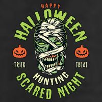 Happy Halloween Scared Night Mummy Adult Drive Performance Visor