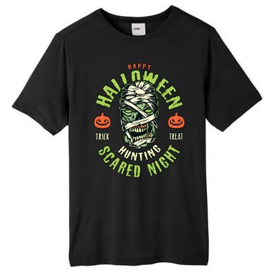 Happy Halloween Scared Night Mummy Tall Fusion ChromaSoft Performance T-Shirt