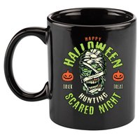 Happy Halloween Scared Night Mummy 11oz C Handle Ceramic Mug