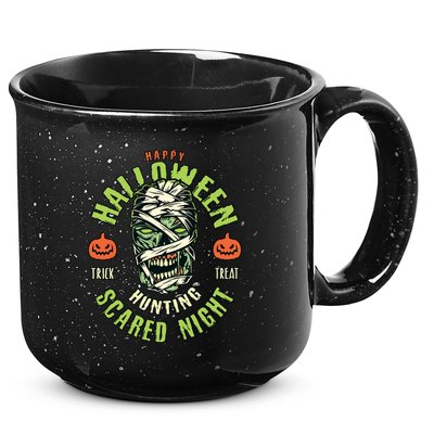 Happy Halloween Scared Night Mummy 15oz Campfire Ceramic Mug