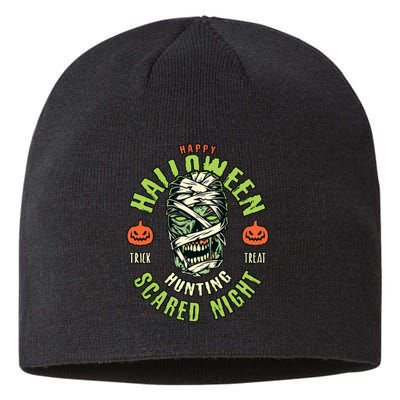 Happy Halloween Scared Night Mummy Sustainable Beanie