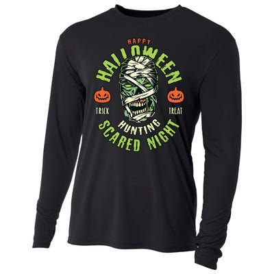 Happy Halloween Scared Night Mummy Cooling Performance Long Sleeve Crew