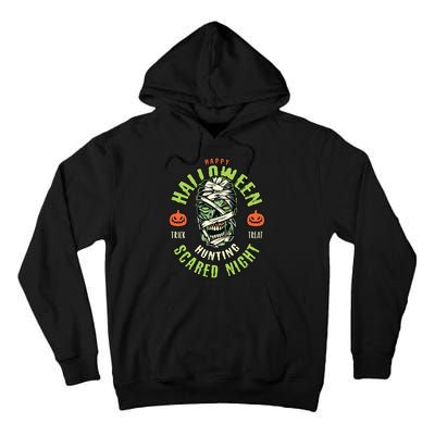 Happy Halloween Scared Night Mummy Tall Hoodie