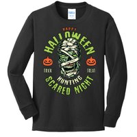 Happy Halloween Scared Night Mummy Kids Long Sleeve Shirt