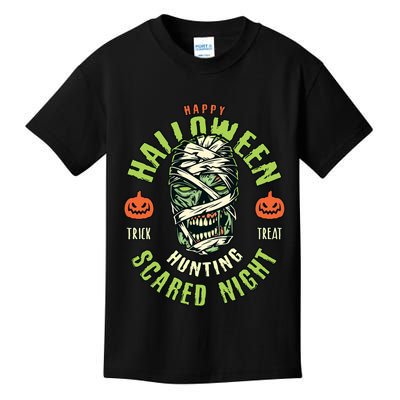 Happy Halloween Scared Night Mummy Kids T-Shirt