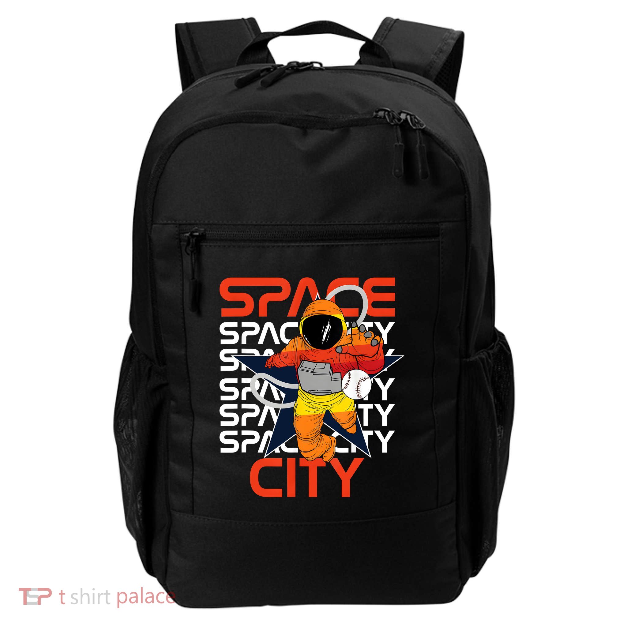 Town Houston Space City Vintage Baseball Astronaut Backpack