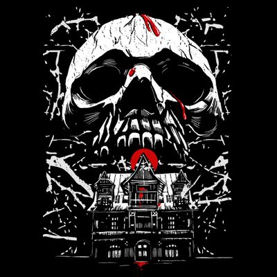 Haunted House Skull T-Shirt