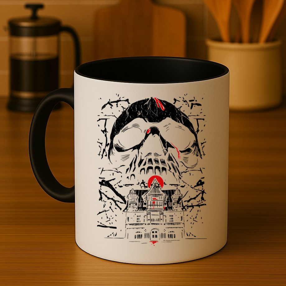 Haunted House Skull Mug