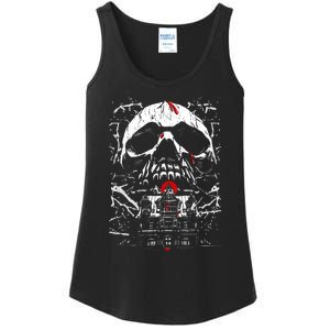 Haunted House Skull Ladies Essential Tank