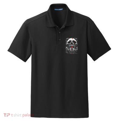Haunted House Skull Dry Zone Grid Polo