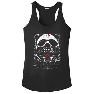 Haunted House Skull Ladies PosiCharge Competitor Racerback Tank