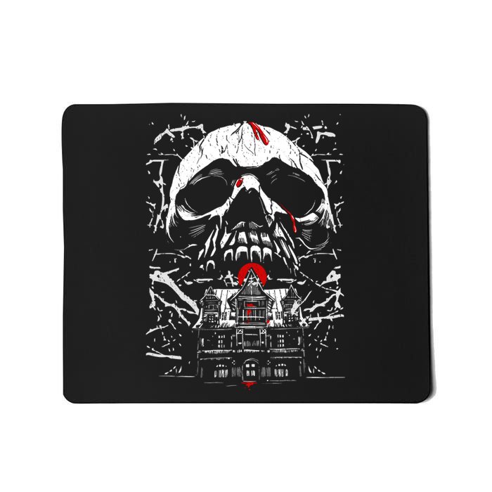 Haunted House Skull Mousepad