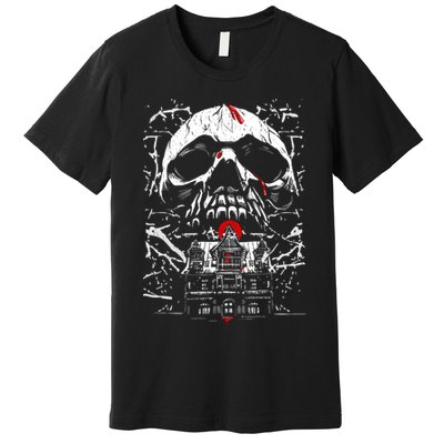 Haunted House Skull Premium T-Shirt