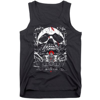 Haunted House Skull Tank Top