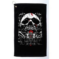 Haunted House Skull Golf Towel