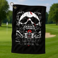 Haunted House Skull Golf Towel