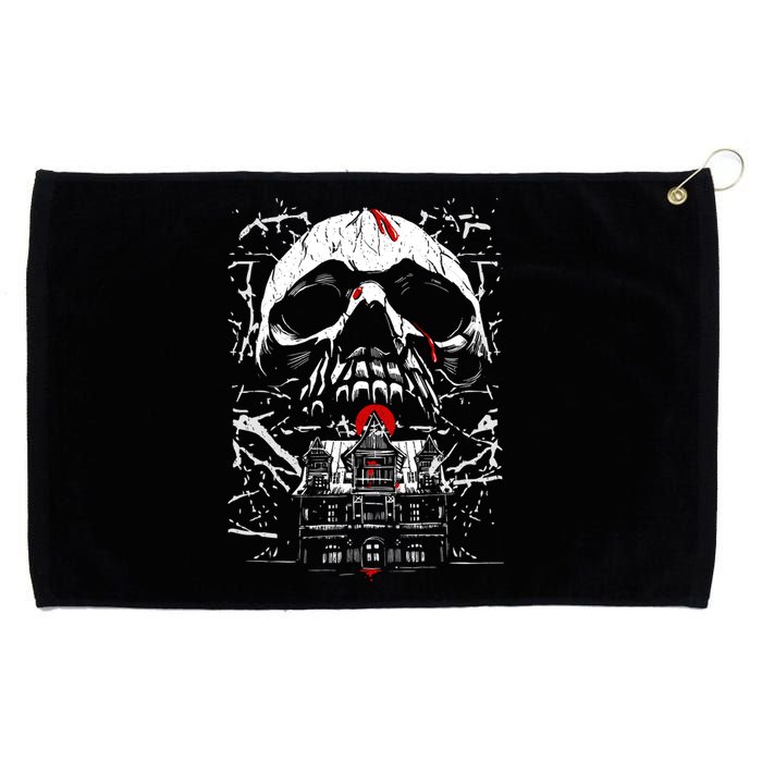 Haunted House Skull Grommeted Golf Towel