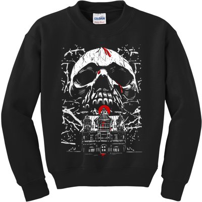 Haunted House Skull Kids Sweatshirt