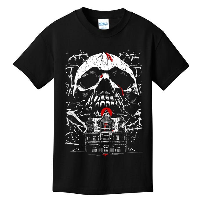 Haunted House Skull Kids T-Shirt