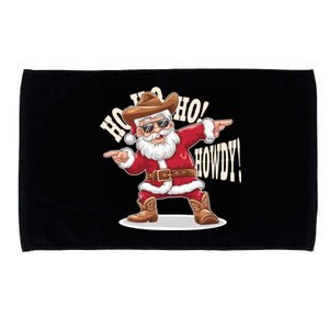 Hohoho! Howdy Santa Claus Cow Funny Christmas Funny Gift Microfiber Hand Towel