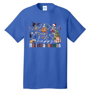 Happy Hallothanksmas Skeleton Gift Tall T-Shirt