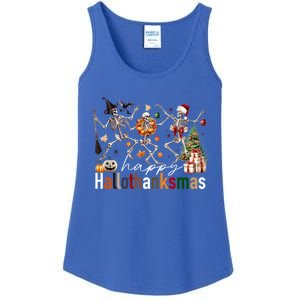 Happy Hallothanksmas Skeleton Gift Ladies Essential Tank