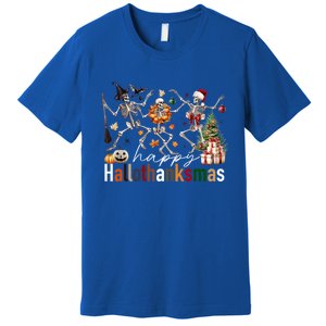 Happy Hallothanksmas Skeleton Gift Premium T-Shirt