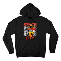 Htown Houston Space City Vintage Baseball Astronaut Hoodie