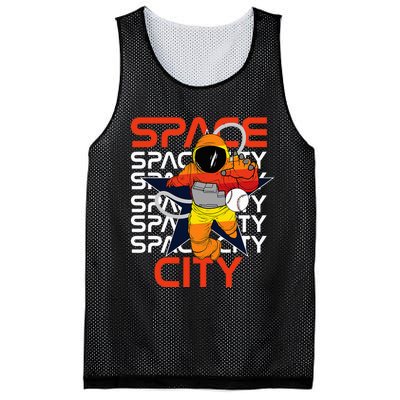 Htown Houston Space City Vintage Baseball Astronaut Mesh Reversible Basketball Jersey Tank