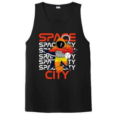 Htown Houston Space City Vintage Baseball Astronaut PosiCharge Competitor Tank